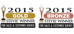 2015 Stevie gold and bronze awards for sales and customer service