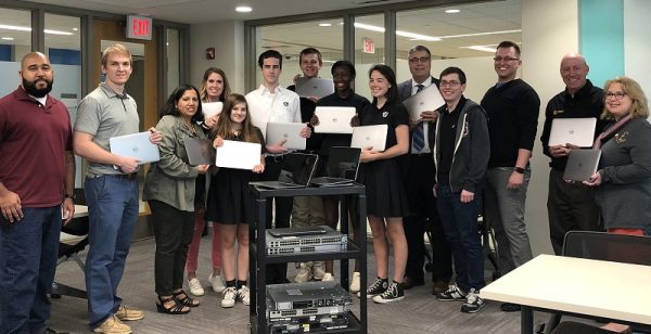Donating laptop computers and switches to DeLaSalle High School